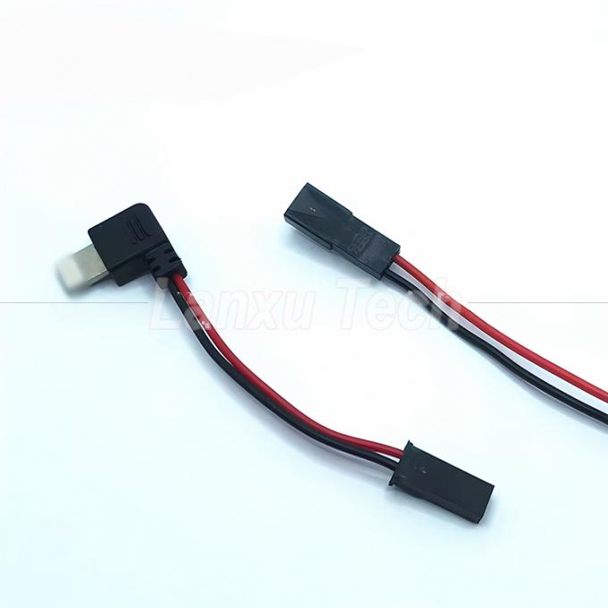 90 graus ângulo direito USB 8 pin Micro Tipo C para JST SYP cabo de conector para motociclista carregador de celular magnético 4