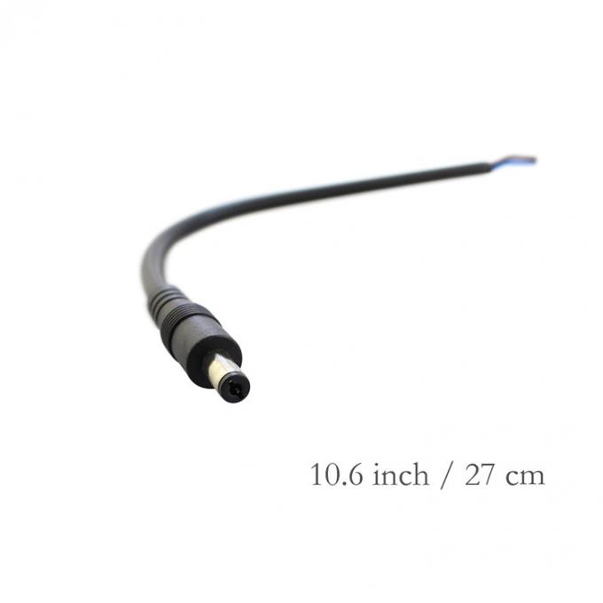 CUSTOM DC macho Jack de barril feminino 2.1x5.5mm para abrir Pigtail DC cabo de alimentação 4