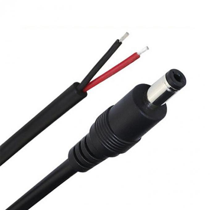CUSTOM DC macho Jack de barril feminino 2.1x5.5mm para abrir Pigtail DC cabo de alimentação 2