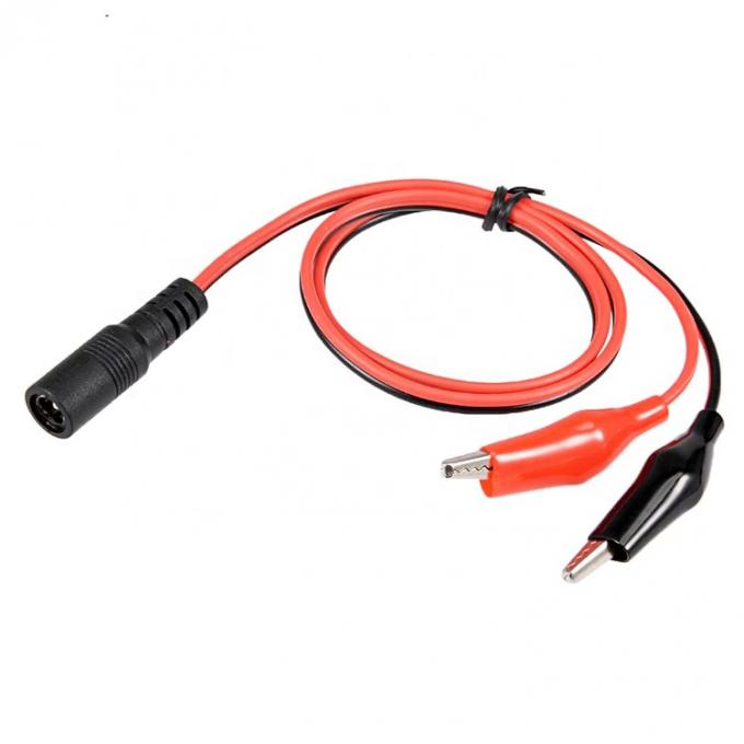 5.5x2.1mm DC Fêmea para Dual Alligator Clips Power Testing Adaptador Cable 0