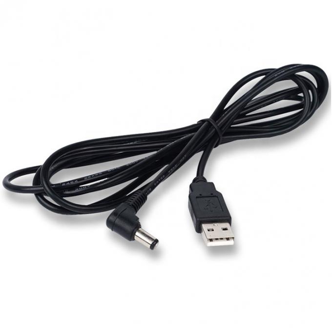 USB personalizado macho para ângulo direito 5,5 x 2,1 mm 2,5 3,5 1,35 conector macho cabo DC 2