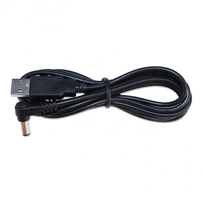 USB personalizado macho para ângulo direito 5,5 x 2,1 mm 2,5 3,5 1,35 conector macho cabo DC 7