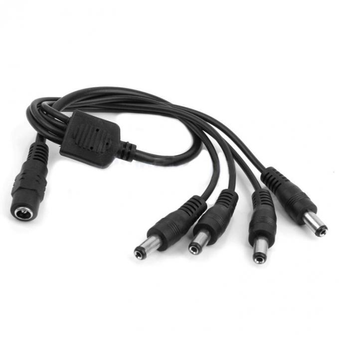 1 a 4 vias 1 Fêmea a 4 Homem 5.5x2.1 mm DC Power Supply Splitter Cable para CCTV Camera LED 1