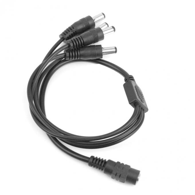 1 a 4 vias 1 Fêmea a 4 Homem 5.5x2.1 mm DC Power Supply Splitter Cable para CCTV Camera LED 3