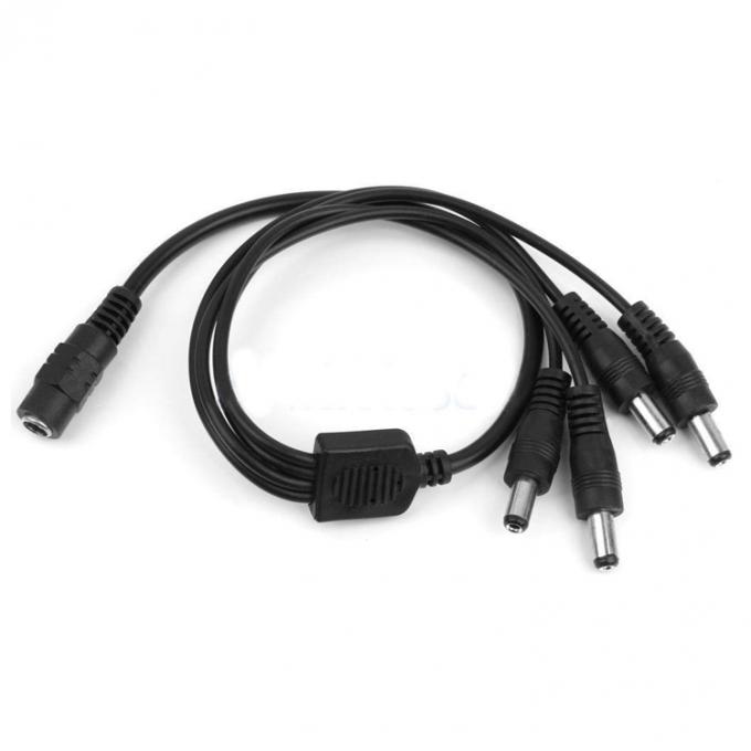 1 a 4 vias 1 Fêmea a 4 Homem 5.5x2.1 mm DC Power Supply Splitter Cable para CCTV Camera LED 2