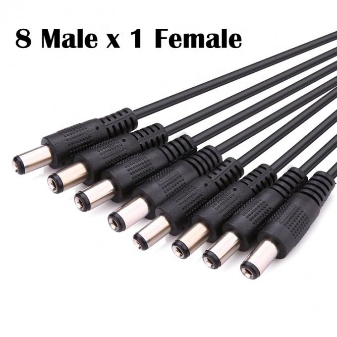 1 a 8 maneiras 1 Fêmea a 8 Homem 5.5x2.1 mm DC Power Supply Splitter Cable para CCTV Camera LED Strip 2