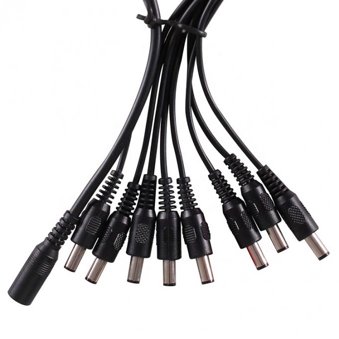 1 a 8 maneiras 1 Fêmea a 8 Homem 5.5x2.1 mm DC Power Supply Splitter Cable para CCTV Camera LED Strip 5