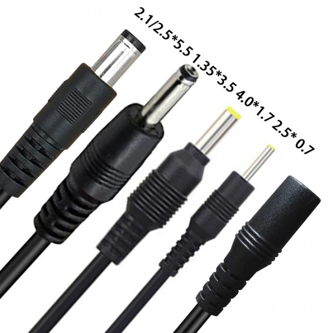 CUSTOM 5V 1A 2A Homem para Homem Fêmea 5521 5525 3.5mm DC cabo de extensão de energia 2