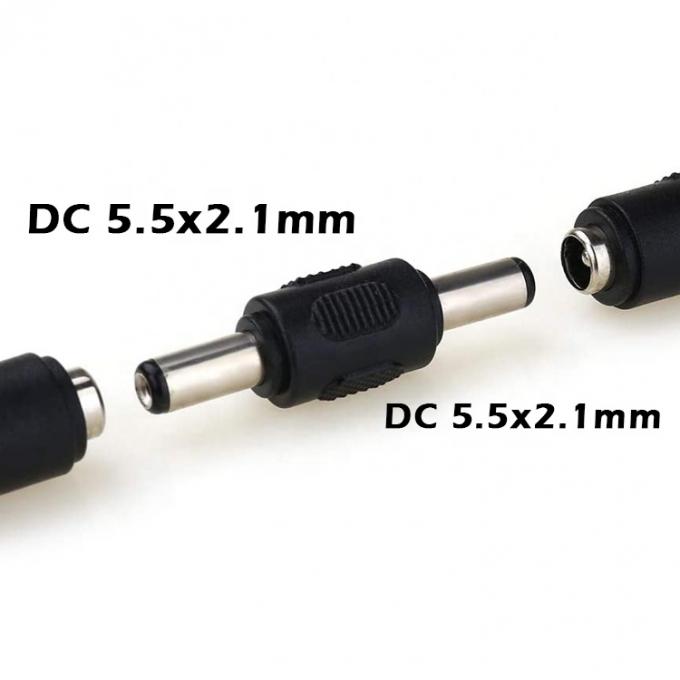 12V 24V Homem Fêmea 2.1mm X 5.5mm DC Barril Jack Power Connector Adaptador para Led Strip CCTV Camera 3