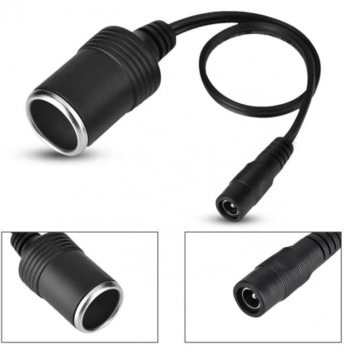 120W 12V 10A Soquete de cigarro de carro feminino para DC 5.5mm x 2.1mm cabo de adaptador de energia 1