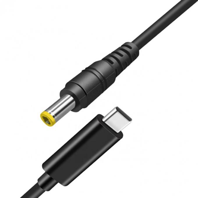 60W 20V 3A USB Tipo C PD Carregamento para DC Jack Adaptador de Energia Cable para laptop 3