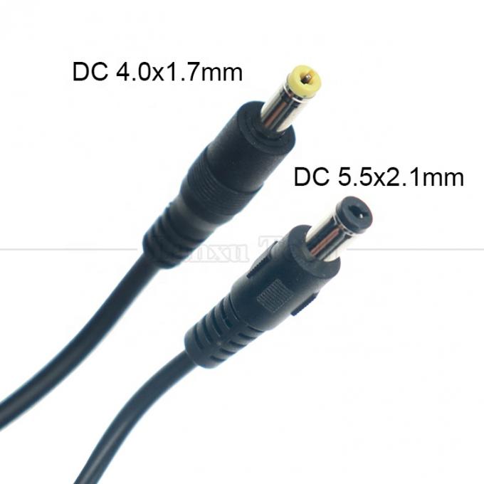 18 20 22 24 26 28AWG 1m 2m 3m 10m 12V 24V 5,5x2,1mm macho a 4,0x1,7mm Jack macho cabo de extensão de alimentação DC 3