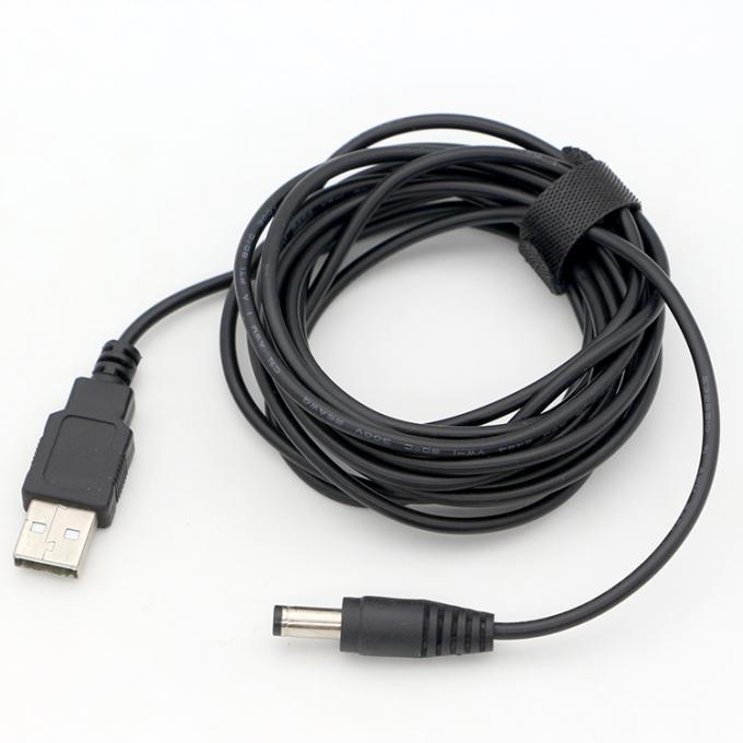 1m 3m 5m 10m 1A 2A 5A USB A macho para DC 5.5x2.1mm 3.5 1.35 4.0 1.7 Barrel Jack Power Charger Cable para câmera de CCTV LED 7