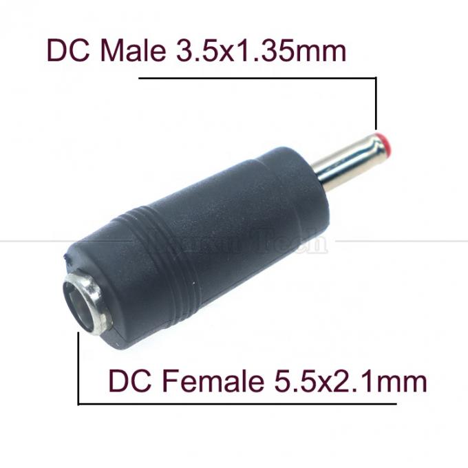 5.5x2.1mm Mulher para 3.5x1.35mm Homem DC Jack Conector Adaptador 1