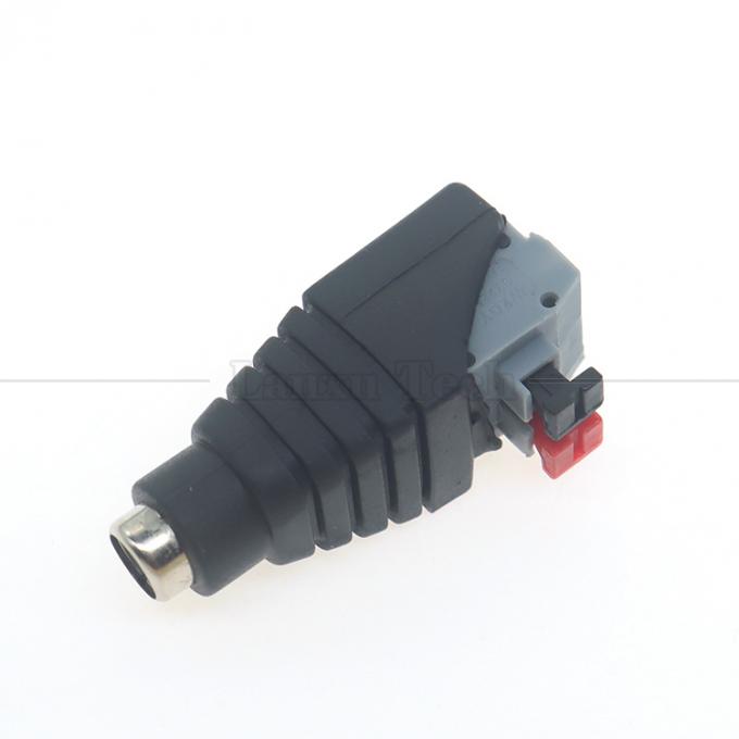 5V 12V Botão de Prensa Sem Soldadura DC 5.5 * 2.1mm Jack de Barril Masculino Feminino para 2p fios Conector de cabo de cabo para câmera de tira LED 5