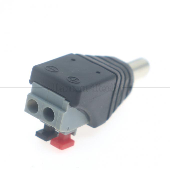 5V 12V Botão de Prensa Sem Soldadura DC 5.5 * 2.1mm Jack de Barril Masculino Feminino para 2p fios Conector de cabo de cabo para câmera de tira LED 4