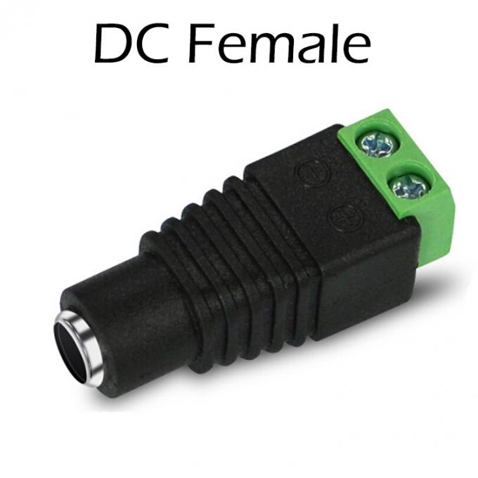12v sem solda 24v 5.5x2.5mm 5.5x2.1mm Conector de ligação de energia DC feminina Jack Adaptador para câmeras de vigilância de vídeo 4