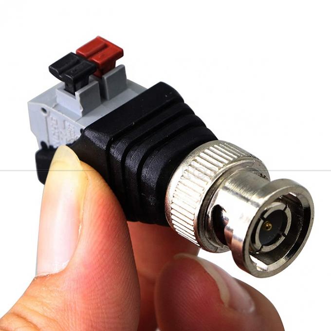 Terminal de parafuso sem soldadura 2 Pin Press Button BNC Conector masculino feminino Adaptador de energia para câmera de vigilância 1