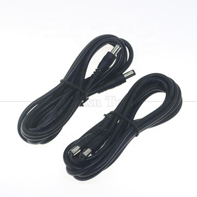Customizado 16AWG 18 20 22 24 26 28 AWG Homem para Homem 5.5x2.1mm 5.5x2.5mm 3.5x1.35mm 12V DC Plug Power Supply Extension Cable para CCTV 4