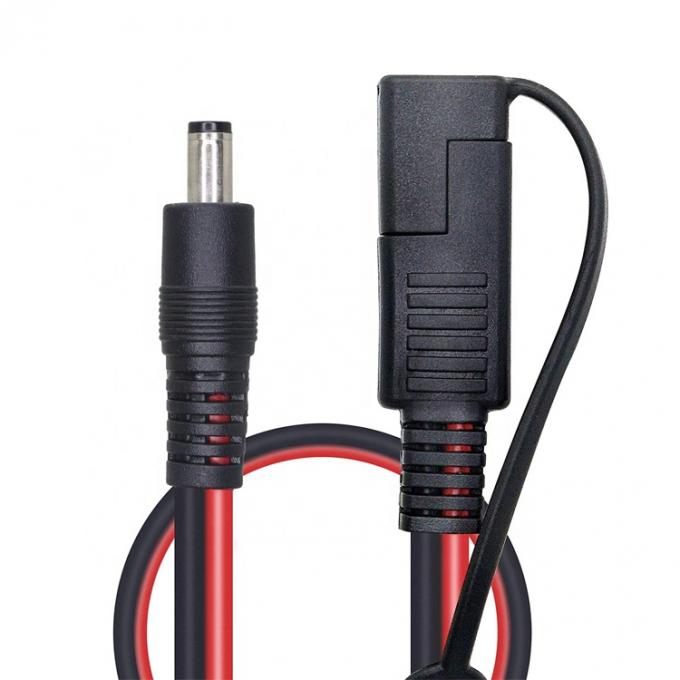 10A Fuse DC Jack 5.5x2.1mm para SAE Plug Power Extension Cable para carregador de painel solar de motocicleta 1