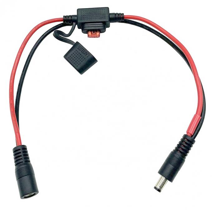 10A Fuse DC Jack 5.5x2.1mm para SAE Plug Power Extension Cable para carregador de painel solar de motocicleta 0