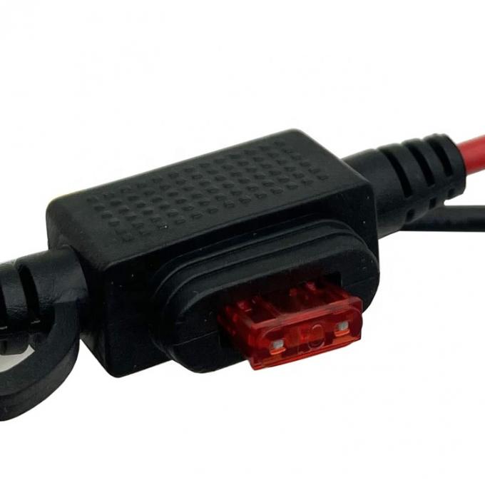 10A Fuse DC Jack 5.5x2.1mm para SAE Plug Power Extension Cable para carregador de painel solar de motocicleta 3