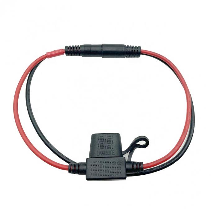 10A Fuse DC Jack 5.5x2.1mm para SAE Plug Power Extension Cable para carregador de painel solar de motocicleta 4