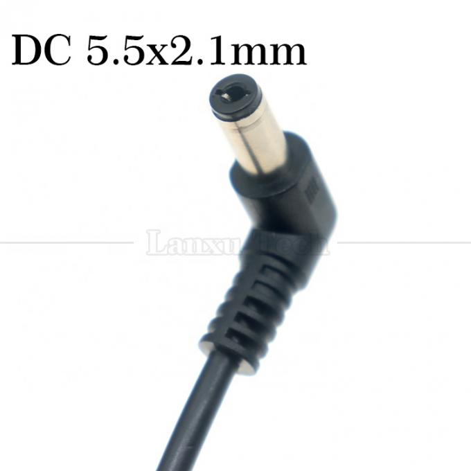 12V 24V macho a macho DC conector jack de tomada angular 5.5 * 2.1mm cabo de extensão de alimentação 2