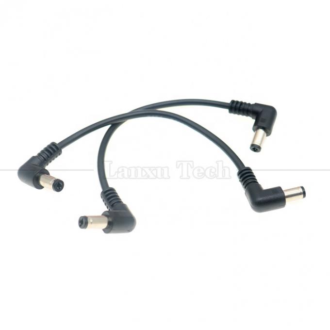 12V 24V macho a macho DC conector jack de tomada angular 5.5 * 2.1mm cabo de extensão de alimentação 5