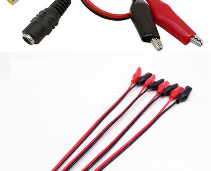 30cm DC 5.5x2.1mm macho Fêmea para Dual Alligator Clips Fornecimento de energia Cable DC 3