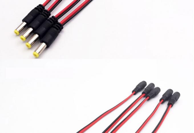 30cm DC 5.5x2.1mm macho Fêmea para Dual Alligator Clips Fornecimento de energia Cable DC 4