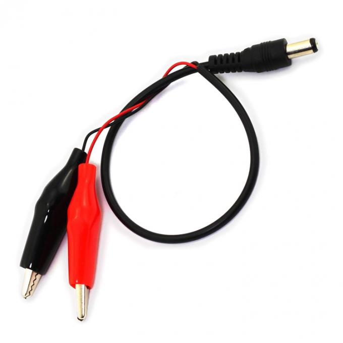 30cm DC Barril Jack 5.5x2.1mm macho Fêmea para Dual Alligator Clips Fornecimento de energia Cable DC para câmera de CCTV 5