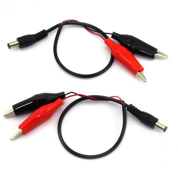 30cm DC Barril Jack 5.5x2.1mm macho Fêmea para Dual Alligator Clips Fornecimento de energia Cable DC para câmera de CCTV 6