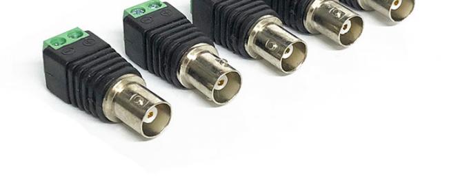 Terminal de parafuso sem solda BNC Adaptador de conector feminino-masculino para monitor de câmera de circuito fechado CCTV 4