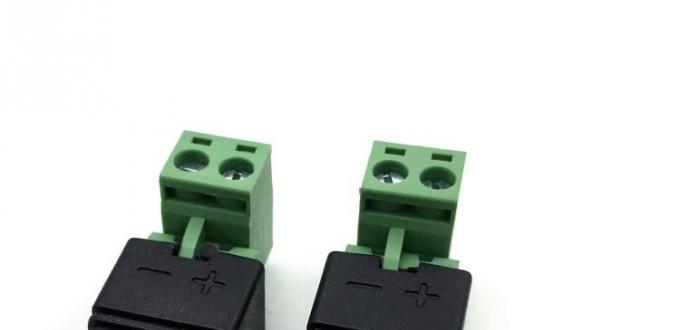 Inserção sem solda Homem Fêmea 2.1 X 5.5mm Jack DC Conector Plug Terminal de energia Adaptador para LED Strip Câmera de vigilância de vídeo 3