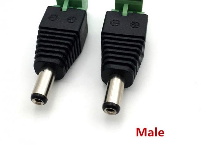 Inserção sem solda Homem Fêmea 2.1 X 5.5mm Jack DC Conector Plug Terminal de energia Adaptador para LED Strip Câmera de vigilância de vídeo 2