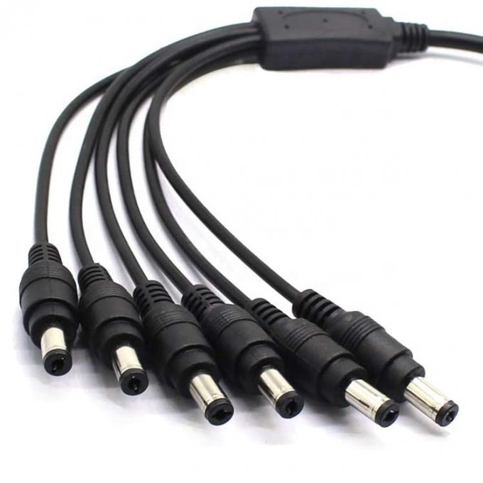 1 a 6 maneiras 1 Fêmea a 6 Homem 5.5x2.1 mm DC Supply Power Splitter Cable para CCTV Camera LED Strip 2