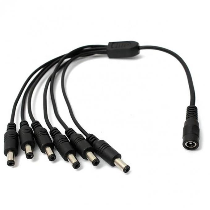 1 a 6 maneiras 1 Fêmea a 6 Homem 5.5x2.1 mm DC Supply Power Splitter Cable para CCTV Camera LED Strip 5