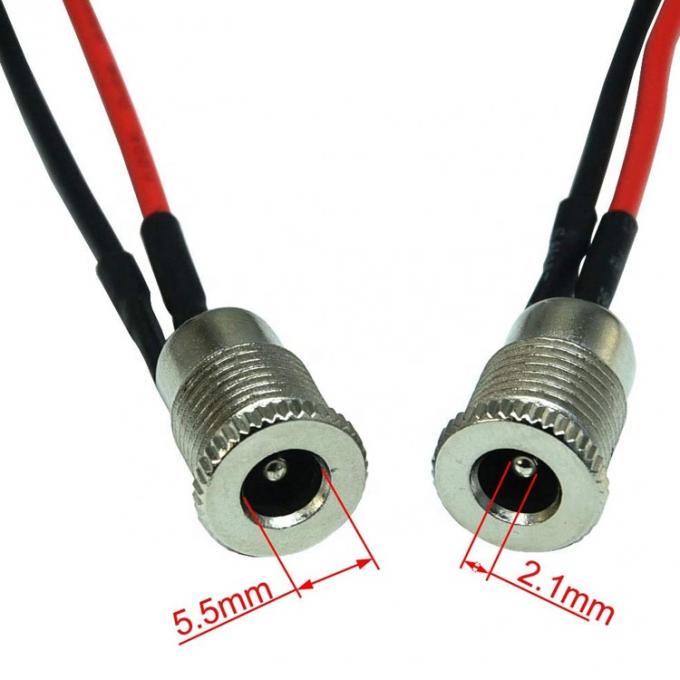 Montagem feminina com rosca DC099 Jack de barril Socket 10A 5.5x2.1mm DC Adaptador de alimentação cabo de fim de fio enlatado 2
