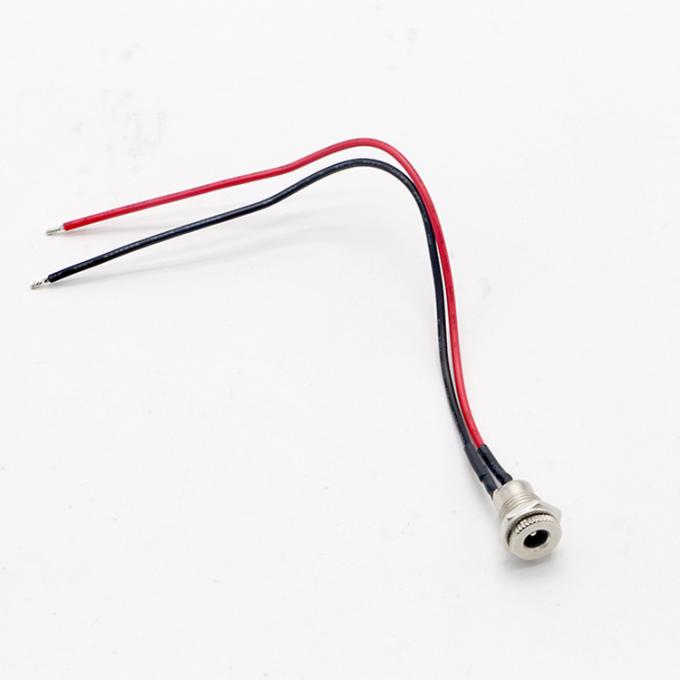 Montagem feminina com rosca DC099 Jack de barril Socket 10A 5.5x2.1mm DC Adaptador de alimentação cabo de fim de fio enlatado 5