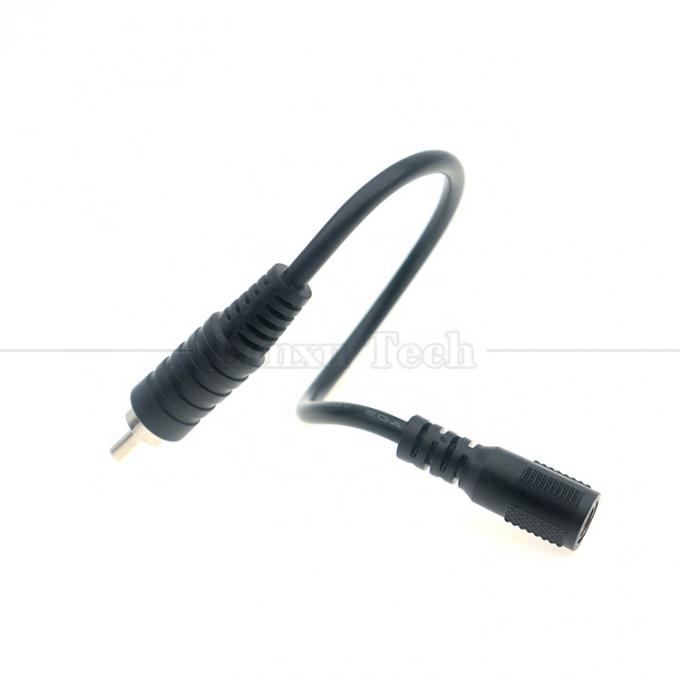 RCA Homem para DC 5.5x2.5mm 5.5x2.1mm Fêmea Plug Barrel Jack 12V DC Pedal Power Cable 2