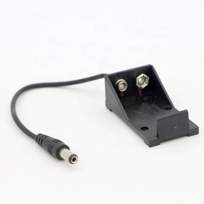 Caixa de caixa de células de 15 cm Porta bateria 9V com Jack de alimentação de corrente contínua 2.1x5.5mm 1
