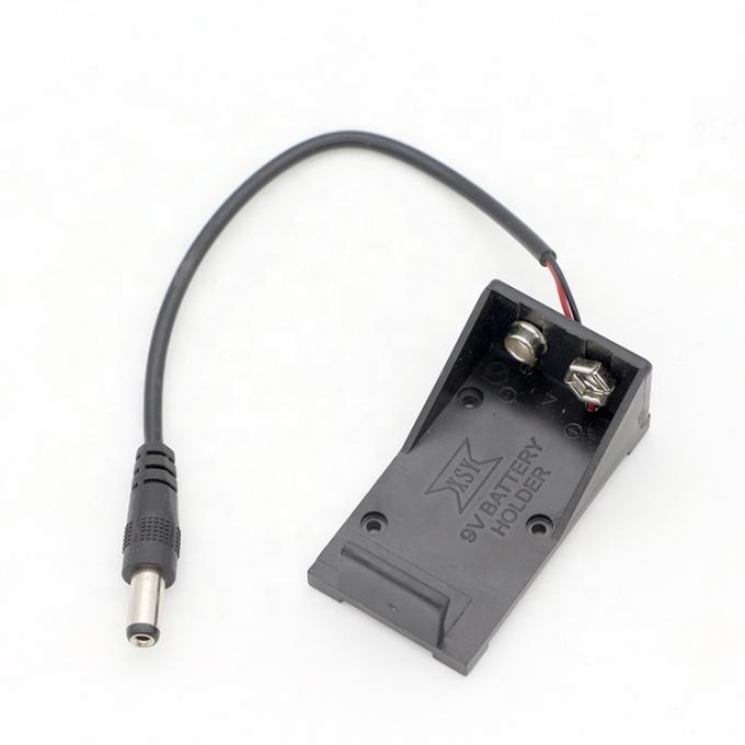 Caixa de caixa de células de 15 cm Porta bateria 9V com Jack de alimentação de corrente contínua 2.1x5.5mm 6