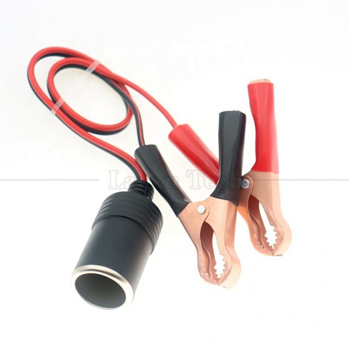 12V Bateria Alligator Clips Grampos para Cigarro Cigarro Lighter Fêmea Adaptador de Soquete Cabo de alimentação 4