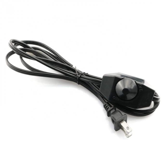 1.8m Botão rotativo LED ajustável com regulador de interruptor de atenuação Cabo de alimentação para lâmpada LED 0