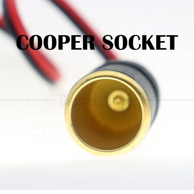 12V 24V 20A Cooper puro DC Cigarro de carro Ligador Fêmea Socket Plug Adaptador de energia cabo de extensão 2