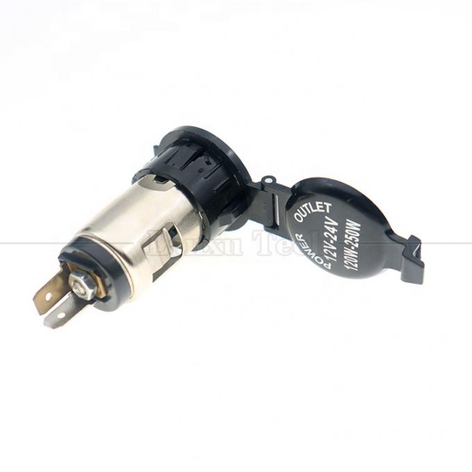 12v 24v Gap Waterproof Cigarette Car Lighter Female Socket Power Charger Adaptador para Motocicleta 3