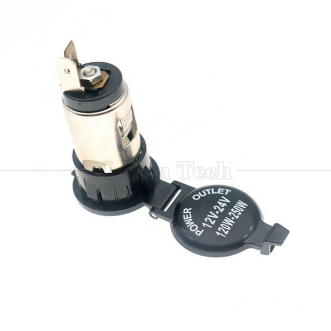 12v 24v Gap Waterproof Cigarette Car Lighter Female Socket Power Charger Adaptador para Motocicleta 2