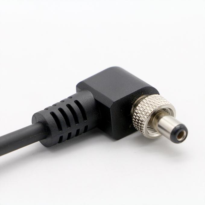 OEM parafusos de bloqueio 90 graus ângulo direito 5V 12V homem para mulher 5.5x2.1mm 5.5X2.5mm DC cabo de alimentação 2
