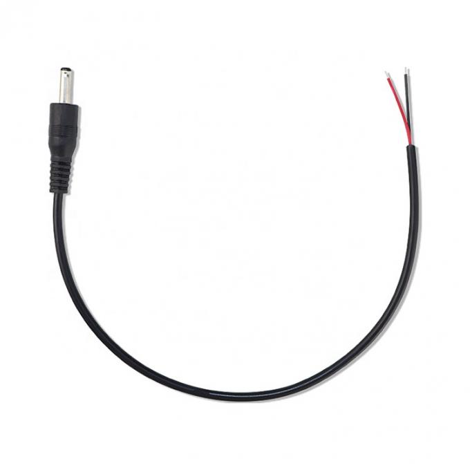 90 graus ângulo direito DC Jack 5.5x2.1mm 5.5x2.5mm 1.35x3.5mm para o fio aberto End Pigtail cabo 4